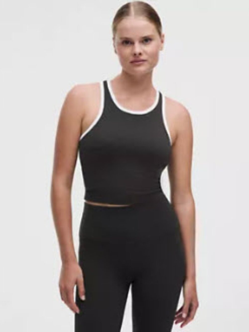 NWT Lululemon Ebb to Street Cropped Racerback Tank Top * Contrast | Size 6